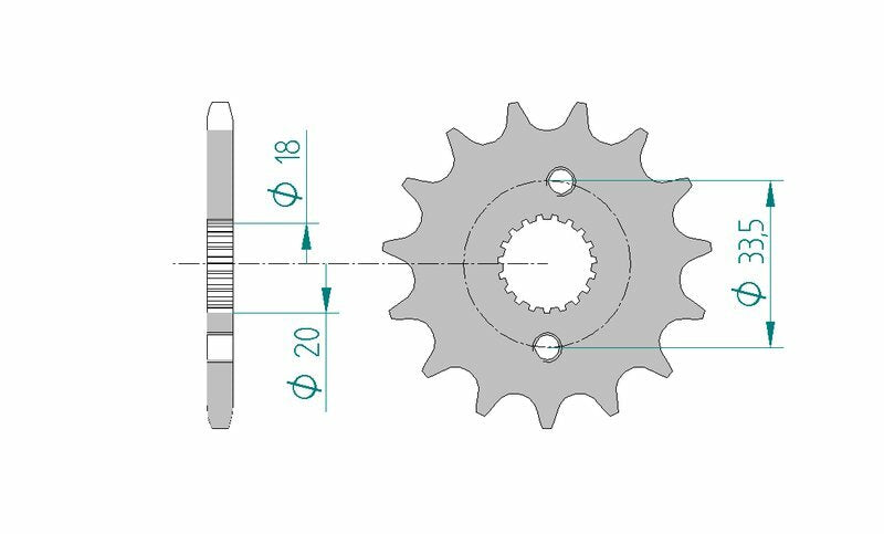 AFAM Steel standard front sprocket 20211 - 420