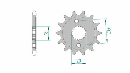 AFAM Steel standard front sprocket 20212 - 428