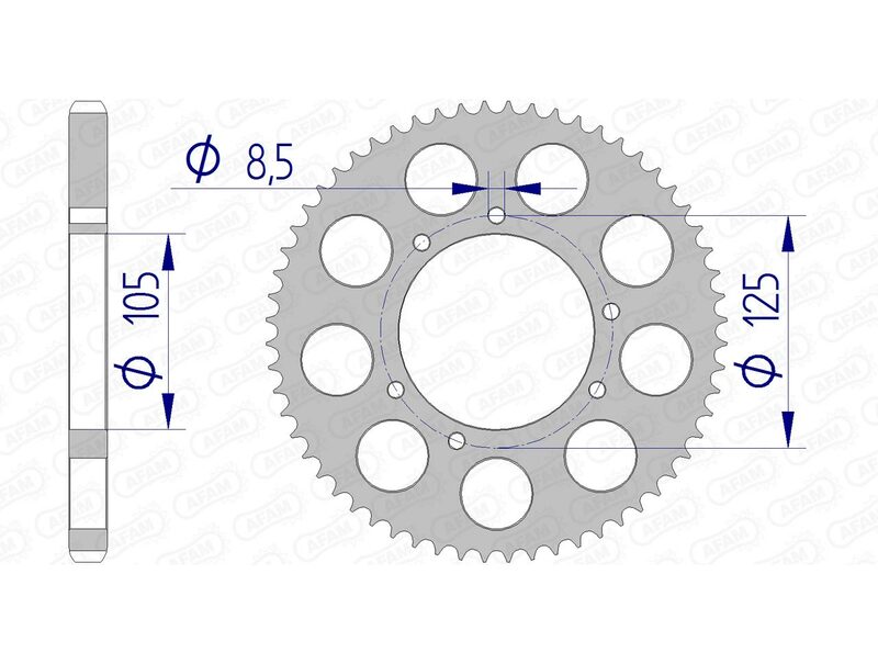 AFAM Aluminum rear sprocket 48200 - 428