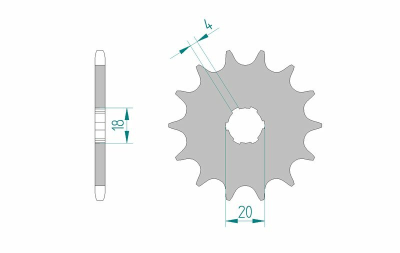 AFAM Steel standard front sprocket 20303 - 520