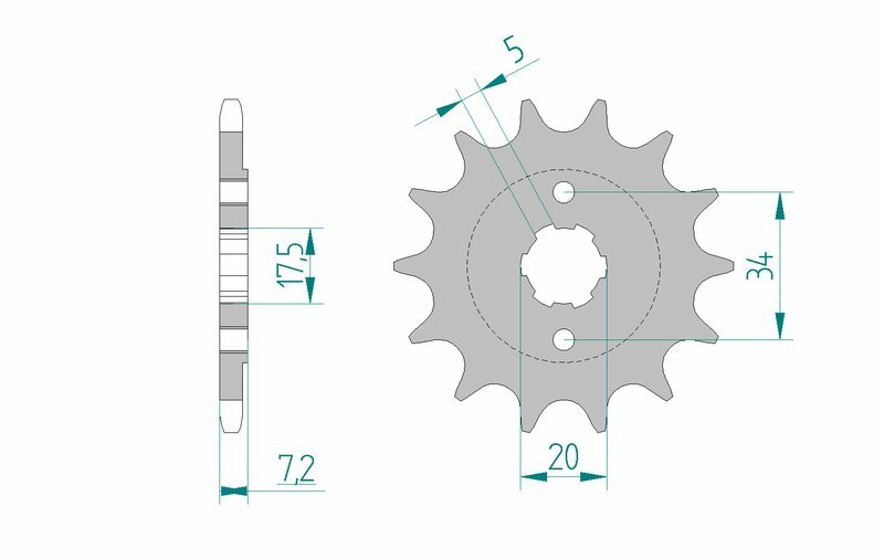 AFAM Steel standard front sprocket 20305 - 520