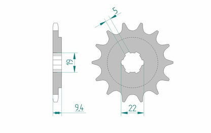 AFAM Steel standard front sprocket 20309 - 520