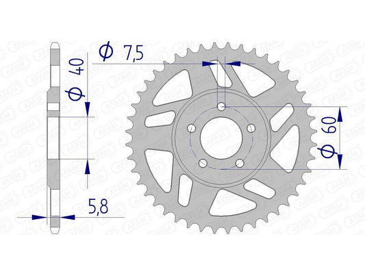 AFAM Aluminum rear sprocket 72103 - 415