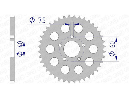 AFAM Aluminum rear sprocket 72105 - 415