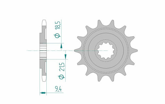 AFAM Steel standard front sprocket 20310 - 520