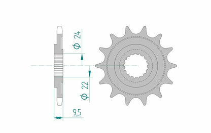 AFAM Steel self-cleaning front sprocket 20311 - 520