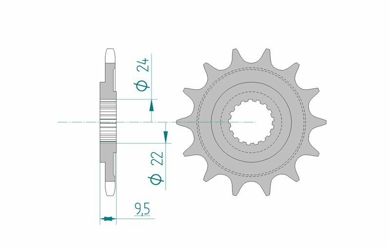 AFAM Steel self-cleaning front sprocket 20311 - 520