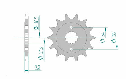 AFAM Steel standard front sprocket 20320 - 520