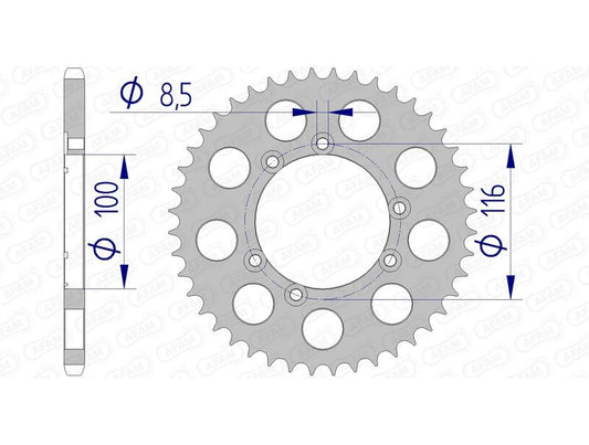 AFAM Aluminum rear sprocket 93303 - 520