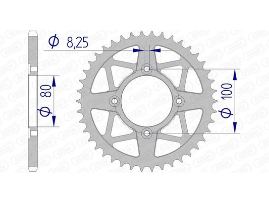 AFAM Aluminum rear sprocket 93320 - 520