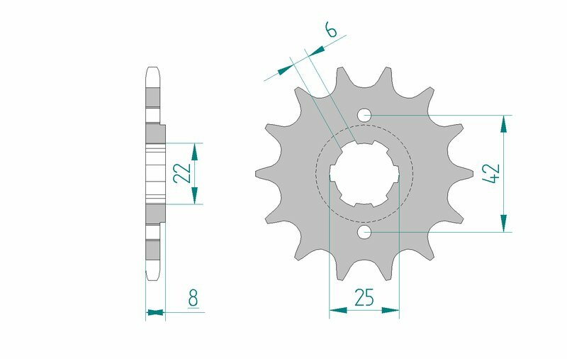 AFAM Steel standard front sprocket 20500 - 520