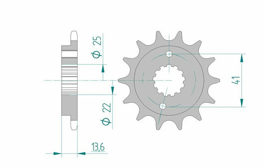 AFAM Steel standard front sprocket 20517 - 520