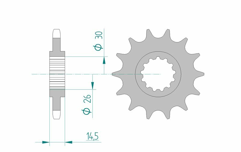 AFAM Steel standard front sprocket 20611 - 525