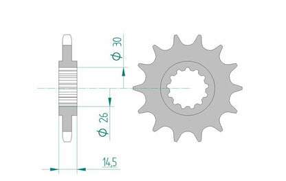 AFAM Steel standard front sprocket 20611 - 525