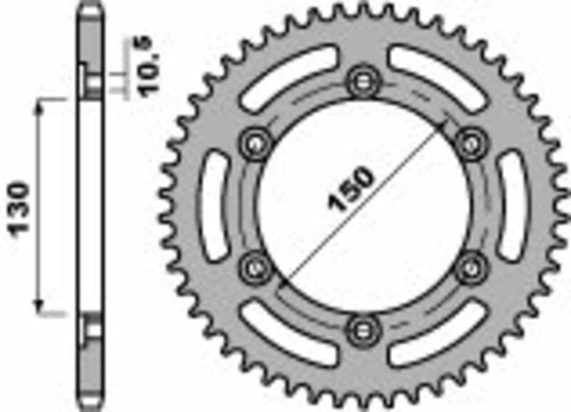 PBR Steel C45 standard rear sprocket 236 - 520