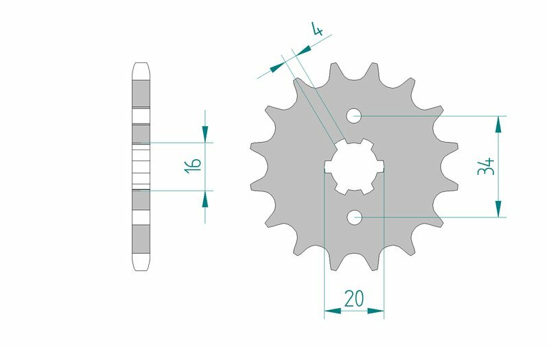 AFAM Steel standard front sprocket 21200 - 428