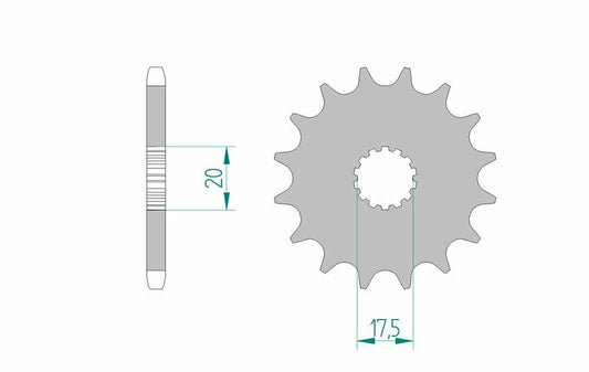 AFAM Steel standard front sprocket 21202 - 428