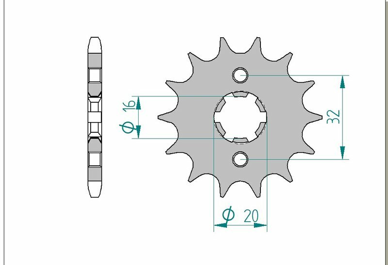 AFAM Steel standard front sprocket 21208 - 428