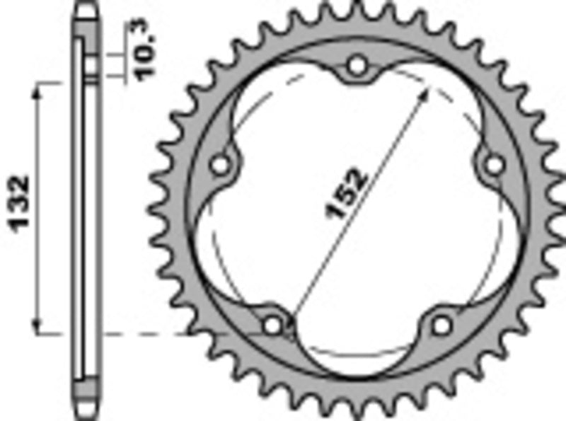 PBR Aluminum ultra-light hard anodized rear sprocket 4460 - 525