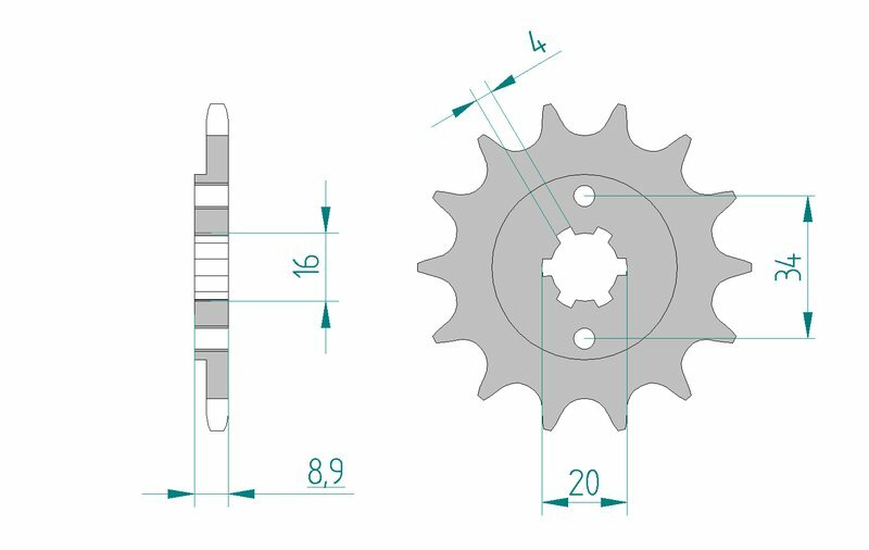 AFAM Steel standard front sprocket 21300 - 520