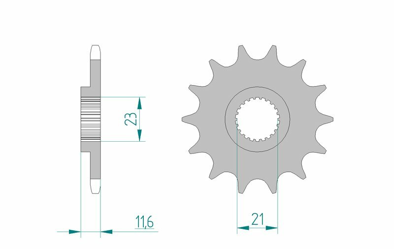 AFAM Steel standard front sprocket 21307 - 520