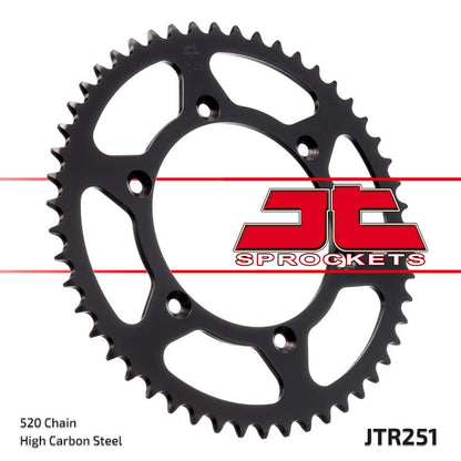 JT SPROCKETS Staal zelfreinigend achtertandwiel 251 - 520