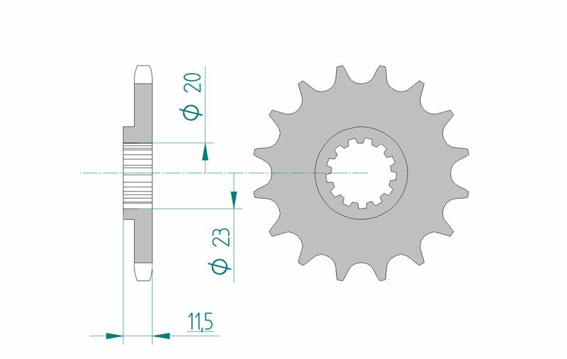 AFAM Steel standard front sprocket 22201 - 428