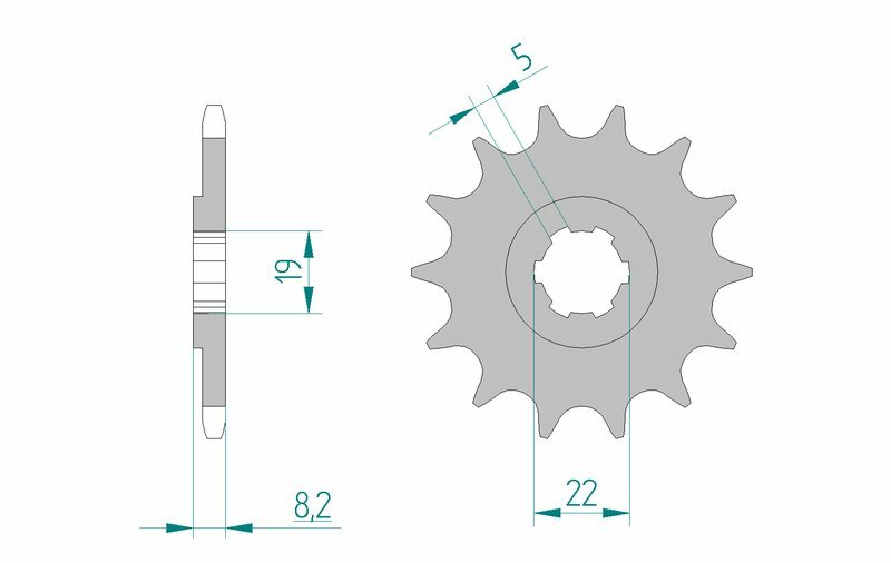 AFAM Steel standard front sprocket 22302 - 520