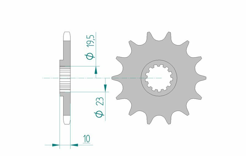 AFAM Steel self-cleaning front sprocket 22303 - 520