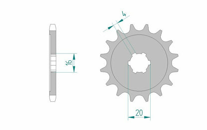 AFAM Steel standard front sprocket 24100 - 428