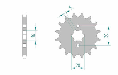 AFAM Steel standard front sprocket 24200 - 428