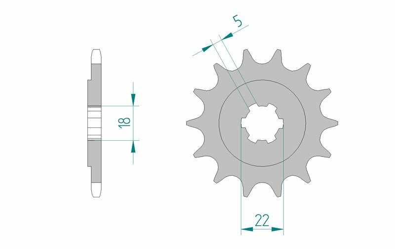 AFAM Steel self-cleaning front sprocket 24201 - 520