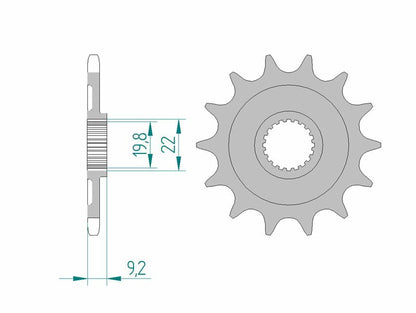 AFAM Steel self-cleaning front sprocket 24305 - 520