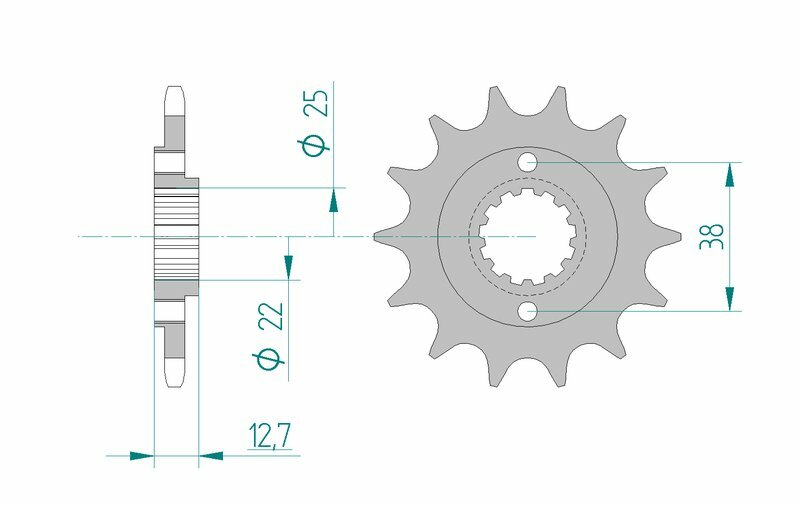 AFAM Steel standard front sprocket 24505 - 520