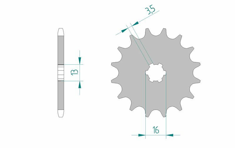 AFAM Steel standard front sprocket 27100 - 420