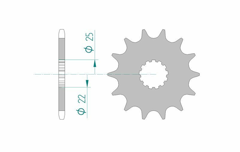 AFAM Steel self-cleaning front sprocket 27500 - 520