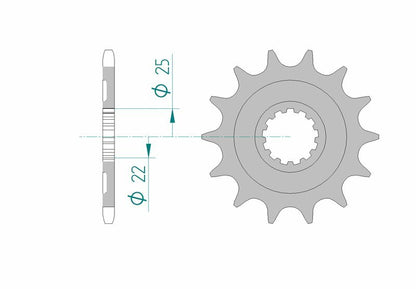 AFAM Steel self-cleaning front sprocket 27502 - 520