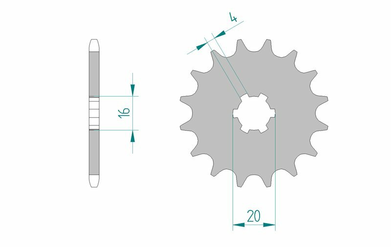 AFAM Steel self-cleaning front sprocket 30100 - 420