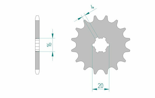 AFAM Steel self-cleaning front sprocket 30100 - 420