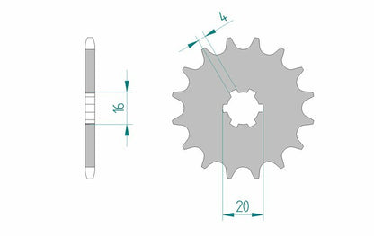 AFAM Steel self-cleaning front sprocket 30100 - 420