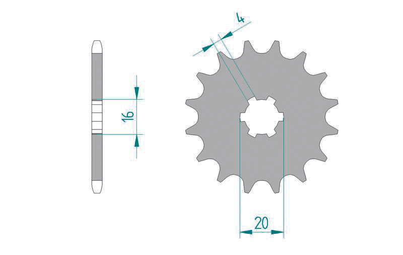 AFAM Steel standard front sprocket 30100 - 420