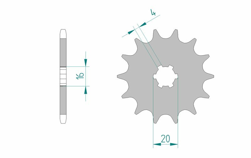 AFAM Steel standard front sprocket 30200 - 520