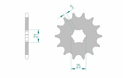 AFAM Steel standard front sprocket 30300 - 520