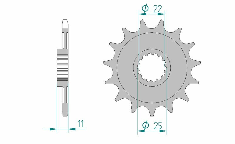 AFAM Steel standard front sprocket 37400 - 520