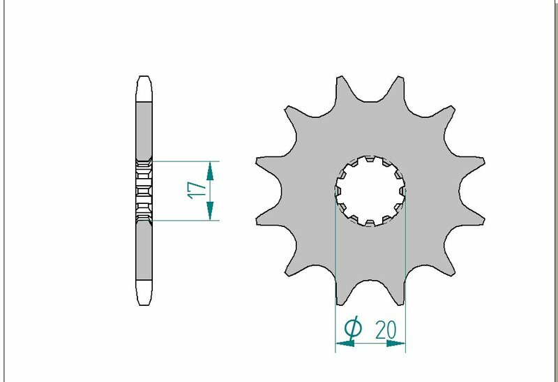 AFAM Steel standard front sprocket 40300 - 520