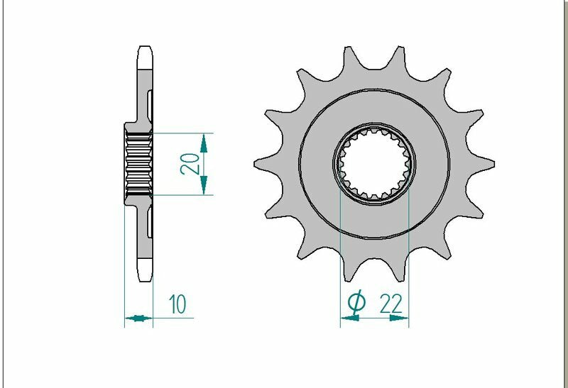 AFAM Steel standard front sprocket 43302 - 520