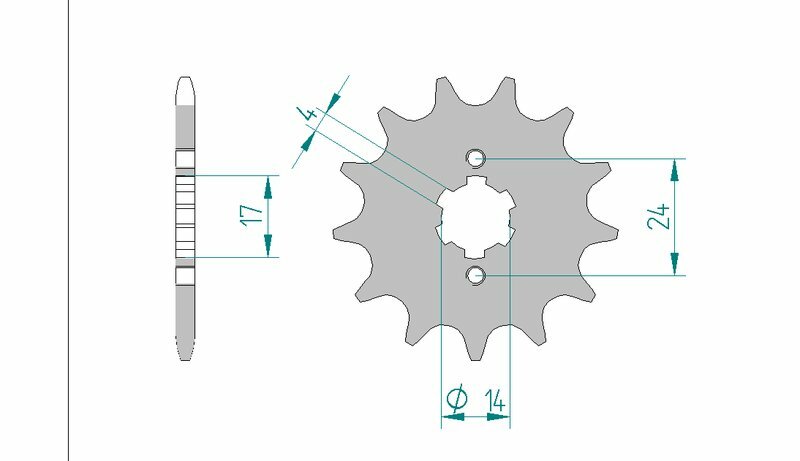 AFAM Steel standard front sprocket 49102 - 420