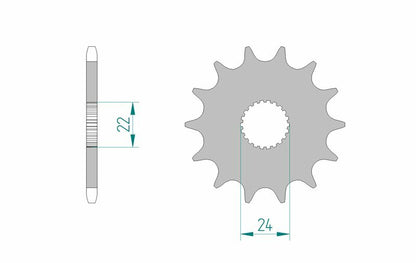 AFAM Steel standard front sprocket 61201 - 520