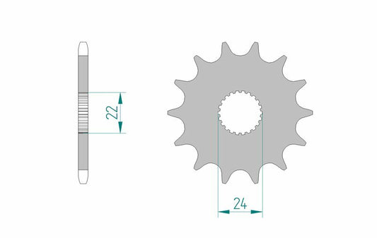 AFAM Steel standard front sprocket 61201 - 520