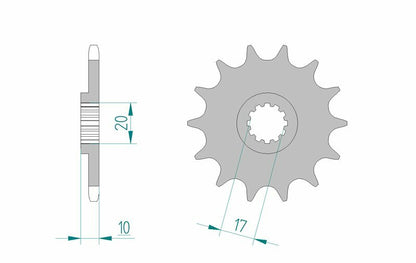 AFAM Steel standard front sprocket 64201 - 520